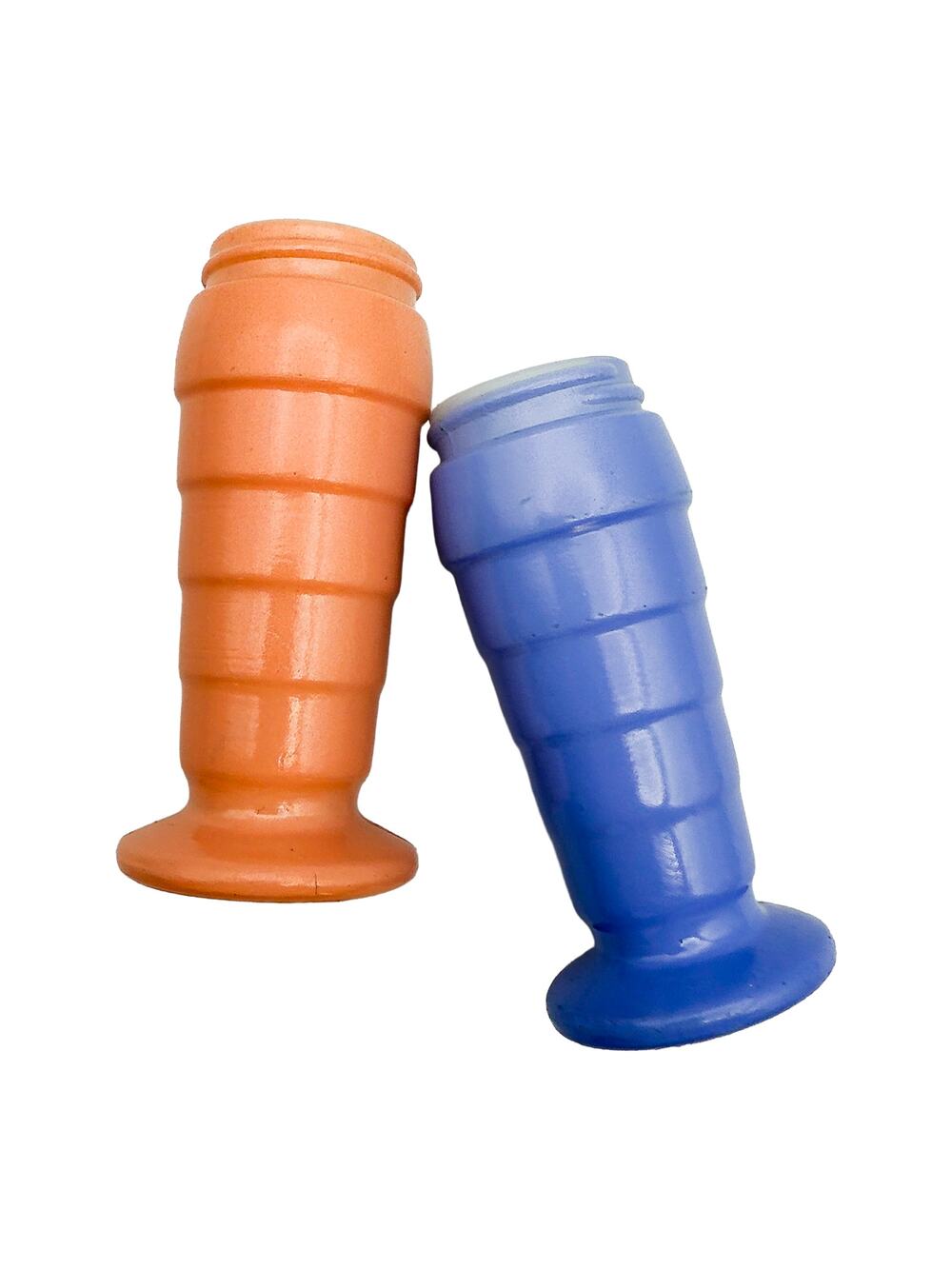 Vintage 1940s Hazel-Atlas Moderntone Platonite Pink/Blue Salt & Pepper Shakers